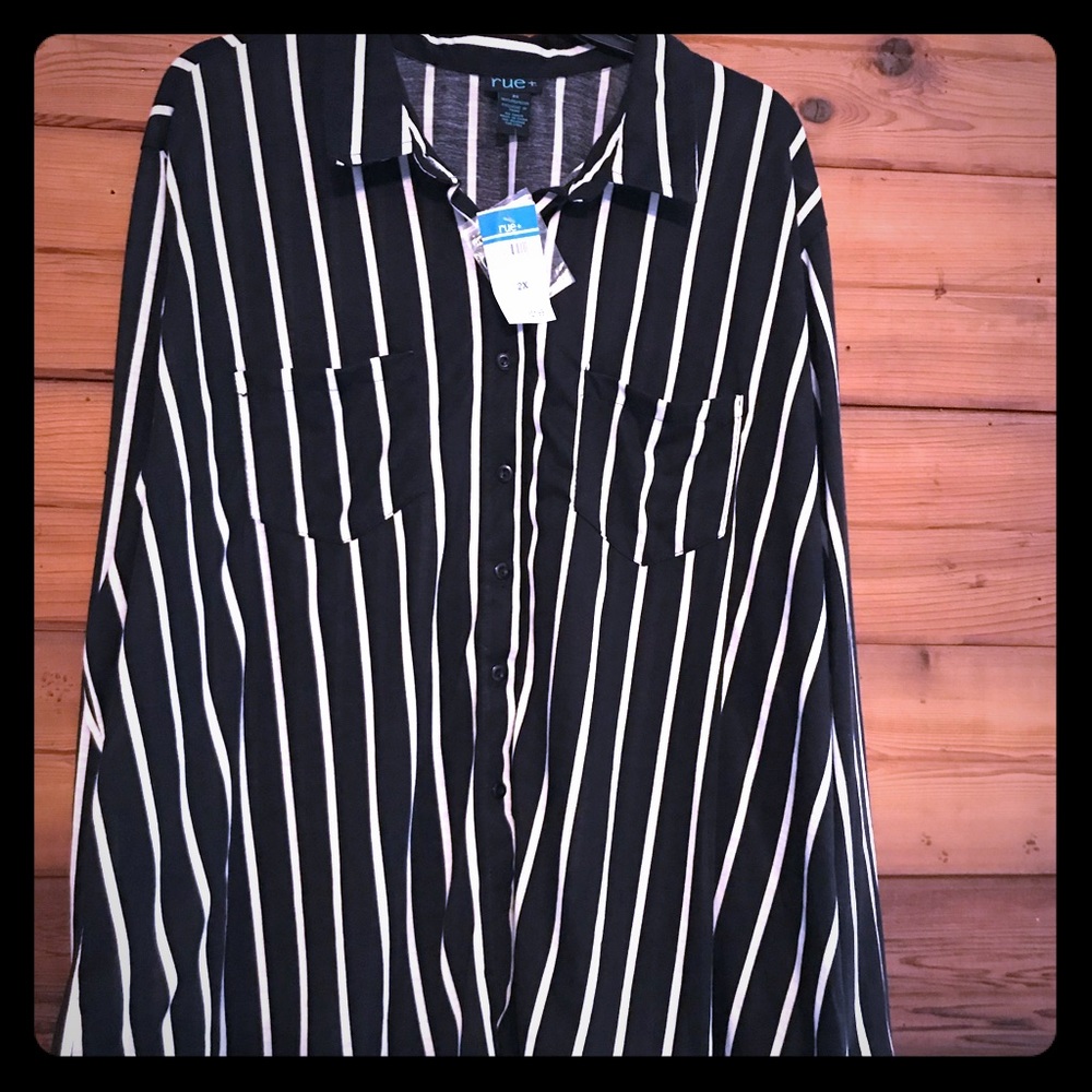 Striped button down shirt from Rue21